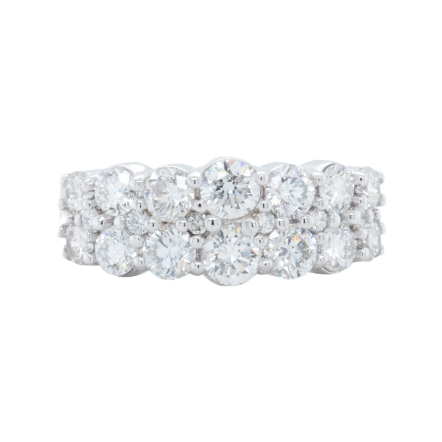 14k White Gold 20 Stone Diamond Cluster Ring 2.13ctw G SI1 Size 6.5 6.3g