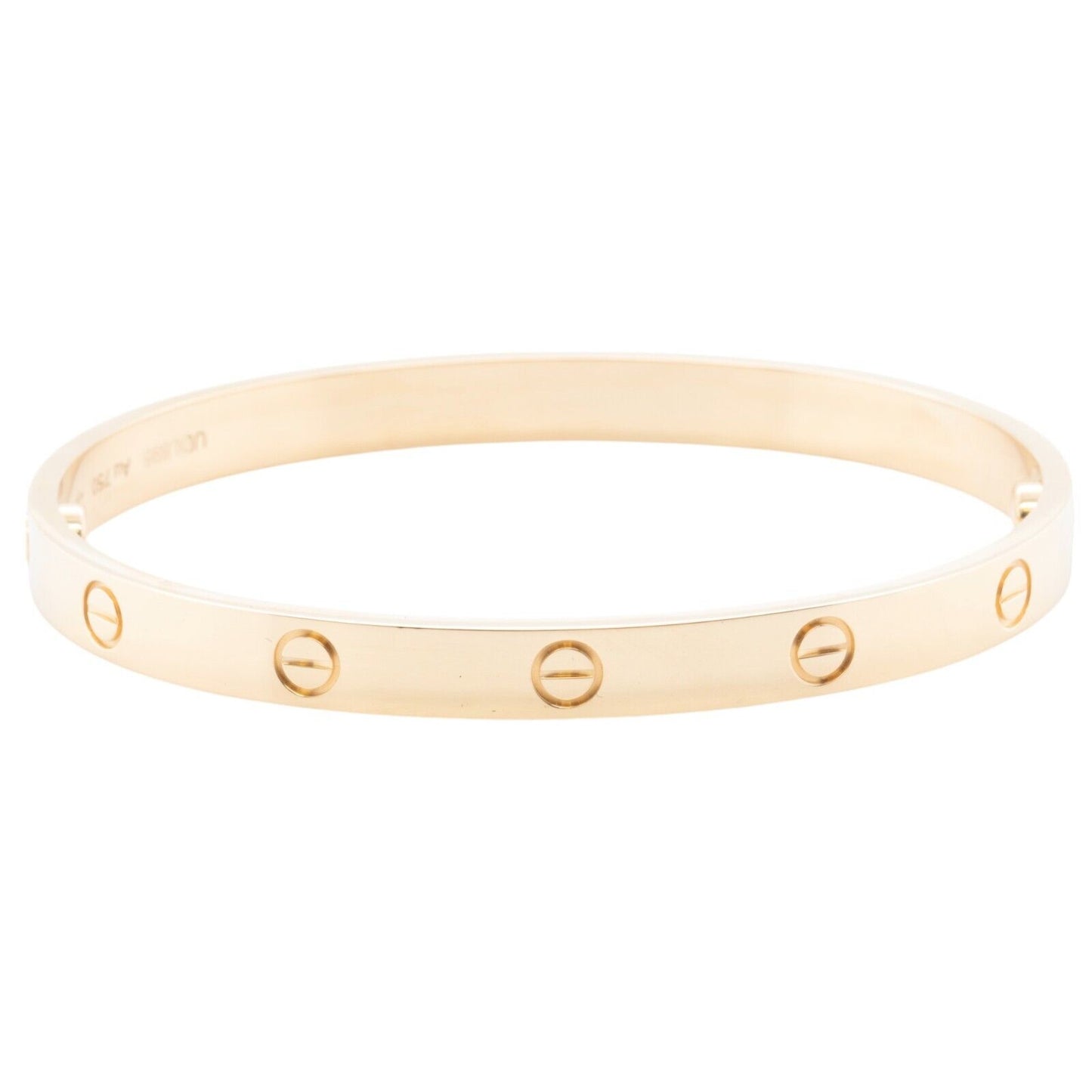 2023 Cartier Love 18k Yellow Gold Bangle Bracelet Size 19 BOX & RECIEPT