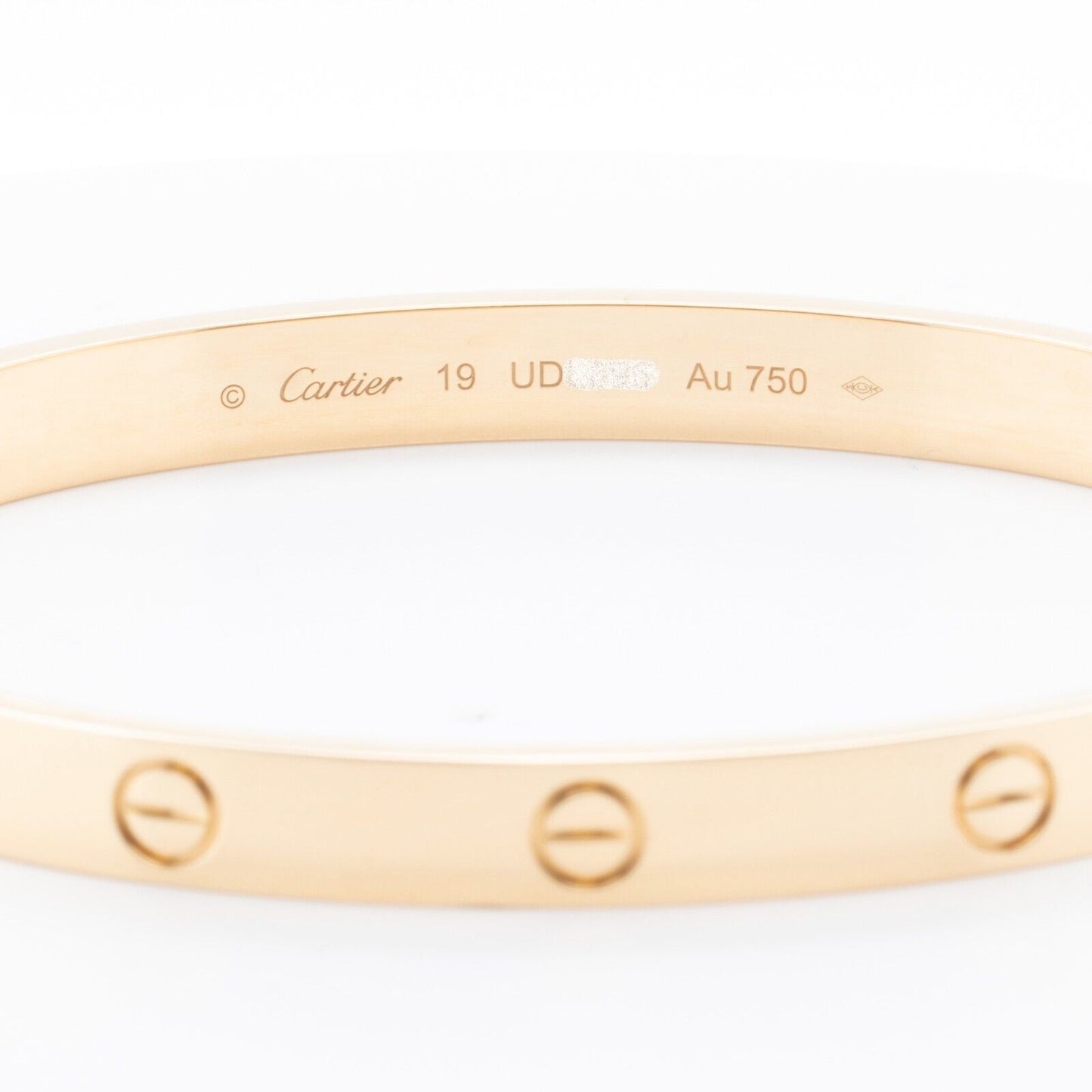 2023 Cartier Love 18k Yellow Gold Bangle Bracelet Size 19 BOX & RECIEPT