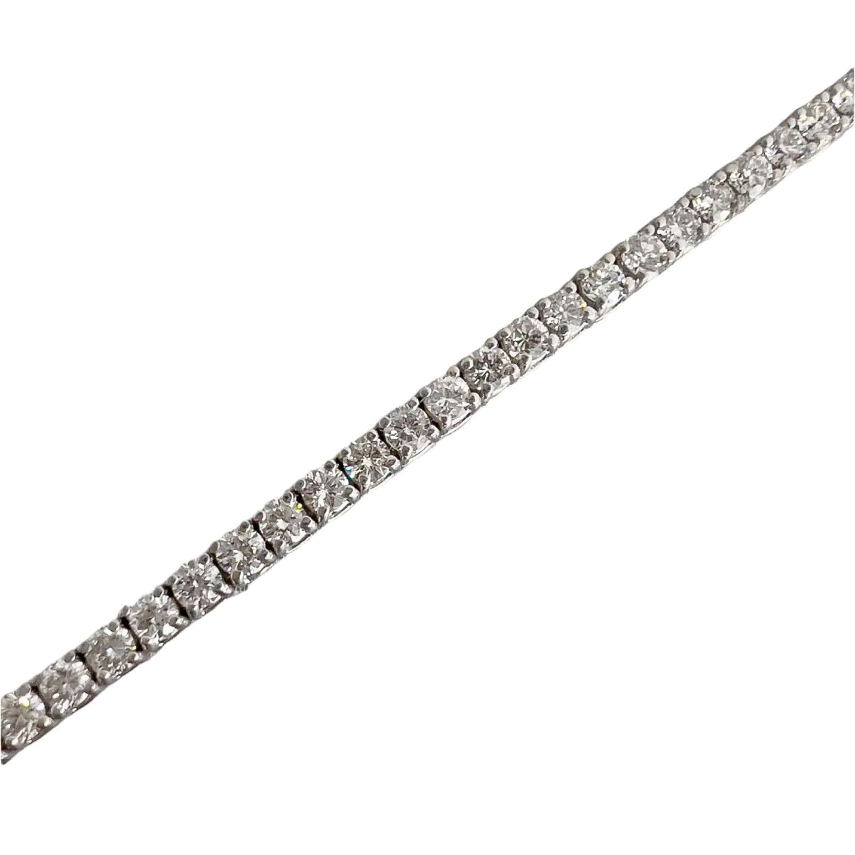14k White Gold 75 Stone Diamond Tennis Bracelet 3.07ctw G-H VS2 7"