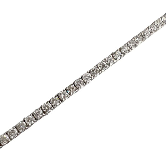 14k White Gold 75 Stone Diamond Tennis Bracelet 3.07ctw G-H VS2 7"