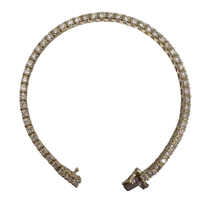 14k Yellow Gold I SI1 Diamond Tennis Bracelet 2.00ctw 7"
