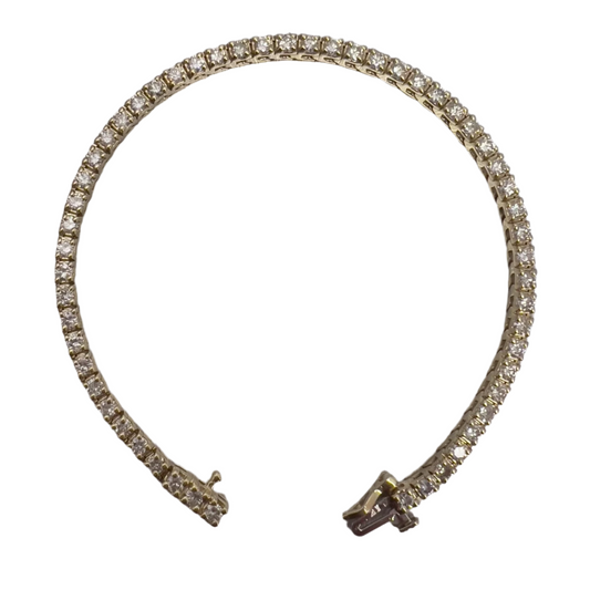 14k Yellow Gold I SI1 Diamond Tennis Bracelet 2.00ctw 7"