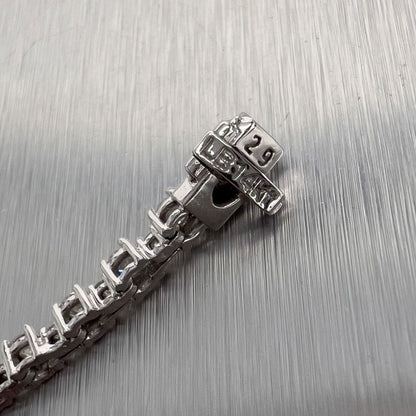 14k White Gold Diamond Alternating Tennis Bracelet 3.08ctw G VS2-SI1 7.00" 8.9g