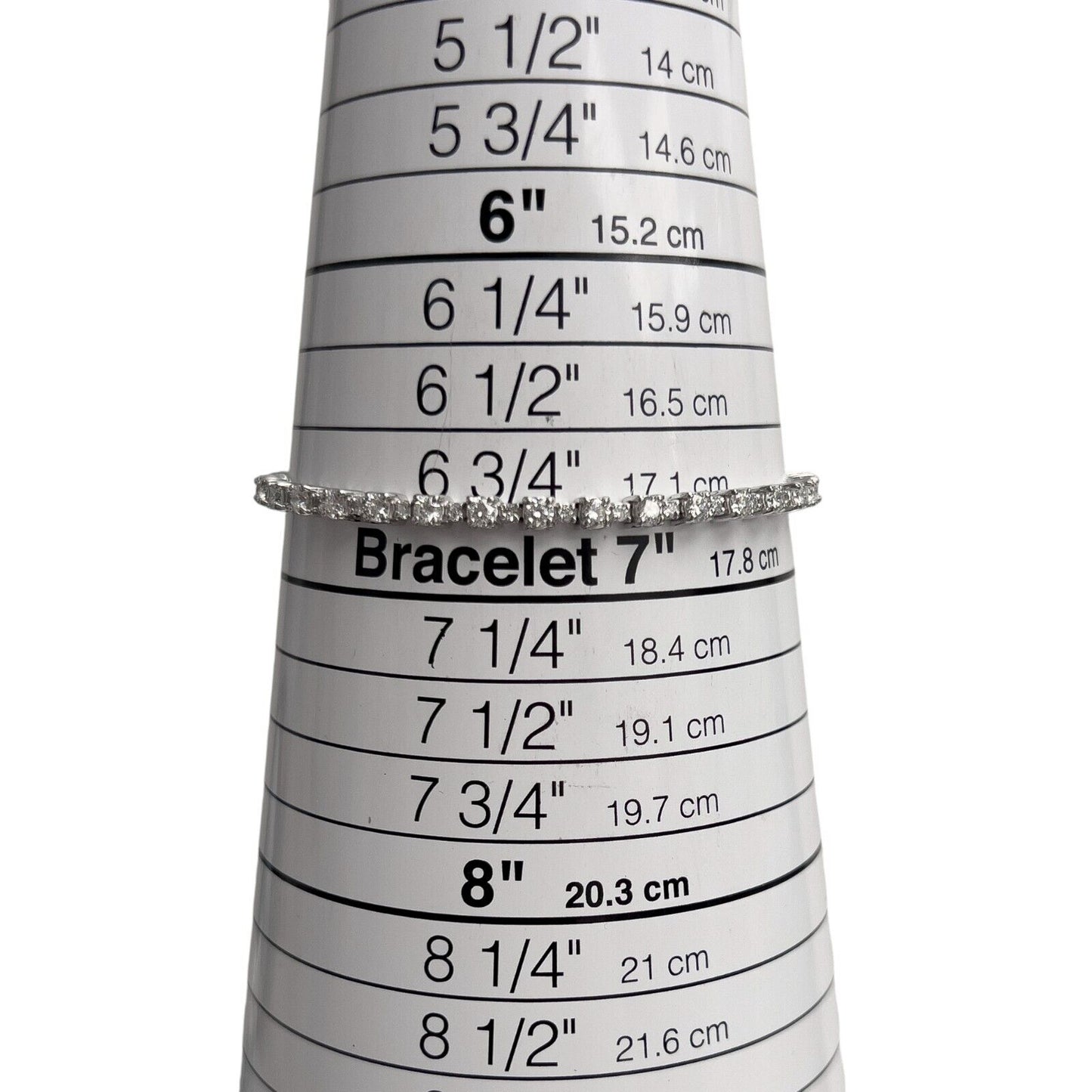 14k White Gold Diamond Alternating Tennis Bracelet 3.08ctw G VS2-SI1 7.00" 8.9g