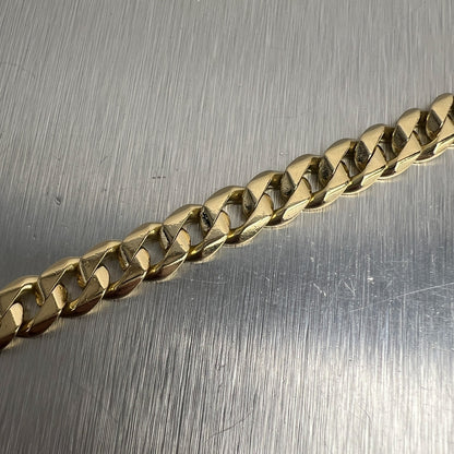 18k Yellow Gold Miami Cuban Link 6.70mm Bracelet 9" 32.7g w/ Hidden Box Clasp
