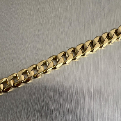 18k Yellow Gold Miami Cuban Link 6.70mm Bracelet 9" 32.7g w/ Hidden Box Clasp