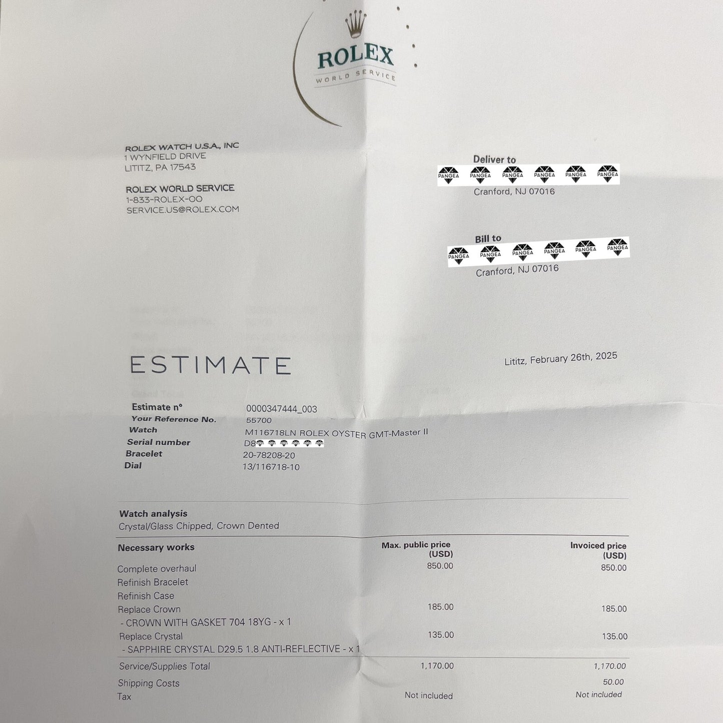 Rolex GMT-Master II Black 18k Yellow Gold Watch 116718LN BOX + PAPERS