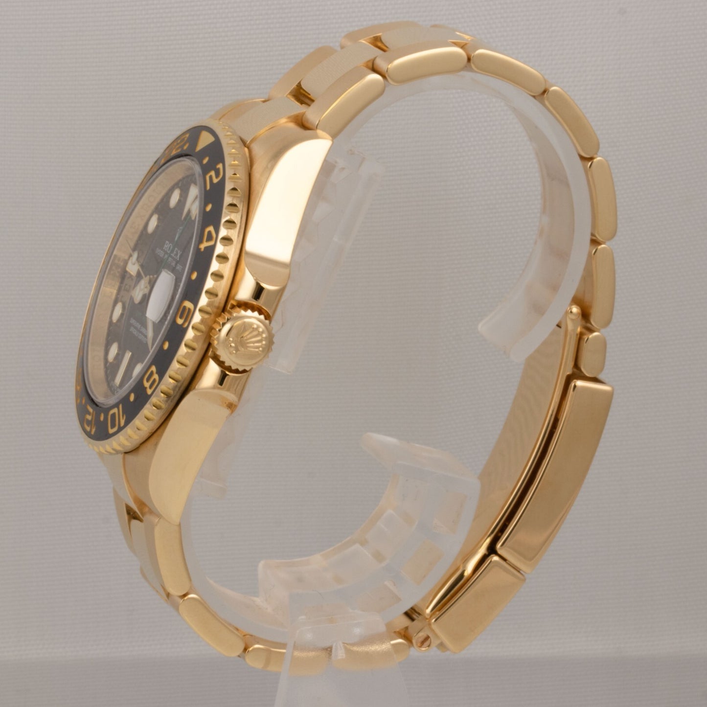 Rolex GMT-Master II Black 18k Yellow Gold Watch 116718LN BOX + PAPERS