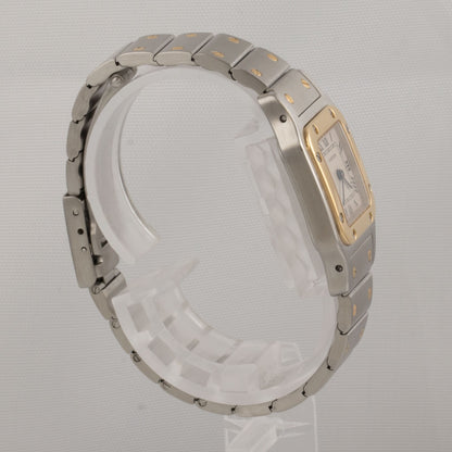 Cartier Santos Galbee Ref 1567 18k Gold & Steel Ladies 24mm Quartz 1998 BOX CERT