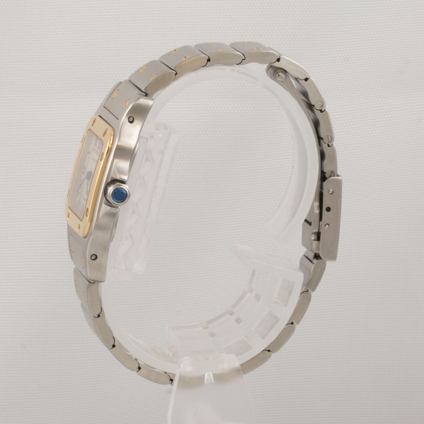 Cartier Santos Galbee Ref 1567 18k Gold & Steel Ladies 24mm Quartz 1998 BOX CERT