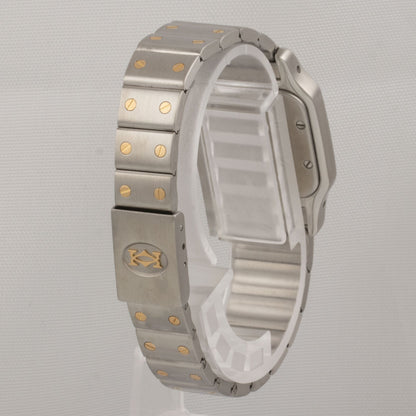 Cartier Santos Galbee Ref 1567 18k Gold & Steel Ladies 24mm Quartz 1998 BOX CERT