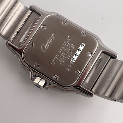 Cartier Santos Galbee Ref 1567 18k Gold & Steel Ladies 24mm Quartz 1998 BOX CERT