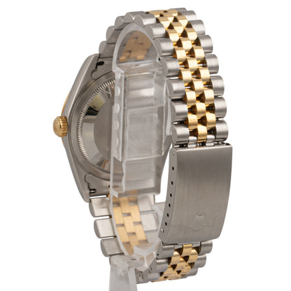 1997 Rolex DateJust 16233 18k Yellow Gold & Stainless Silver FLUTED 36mm BOX