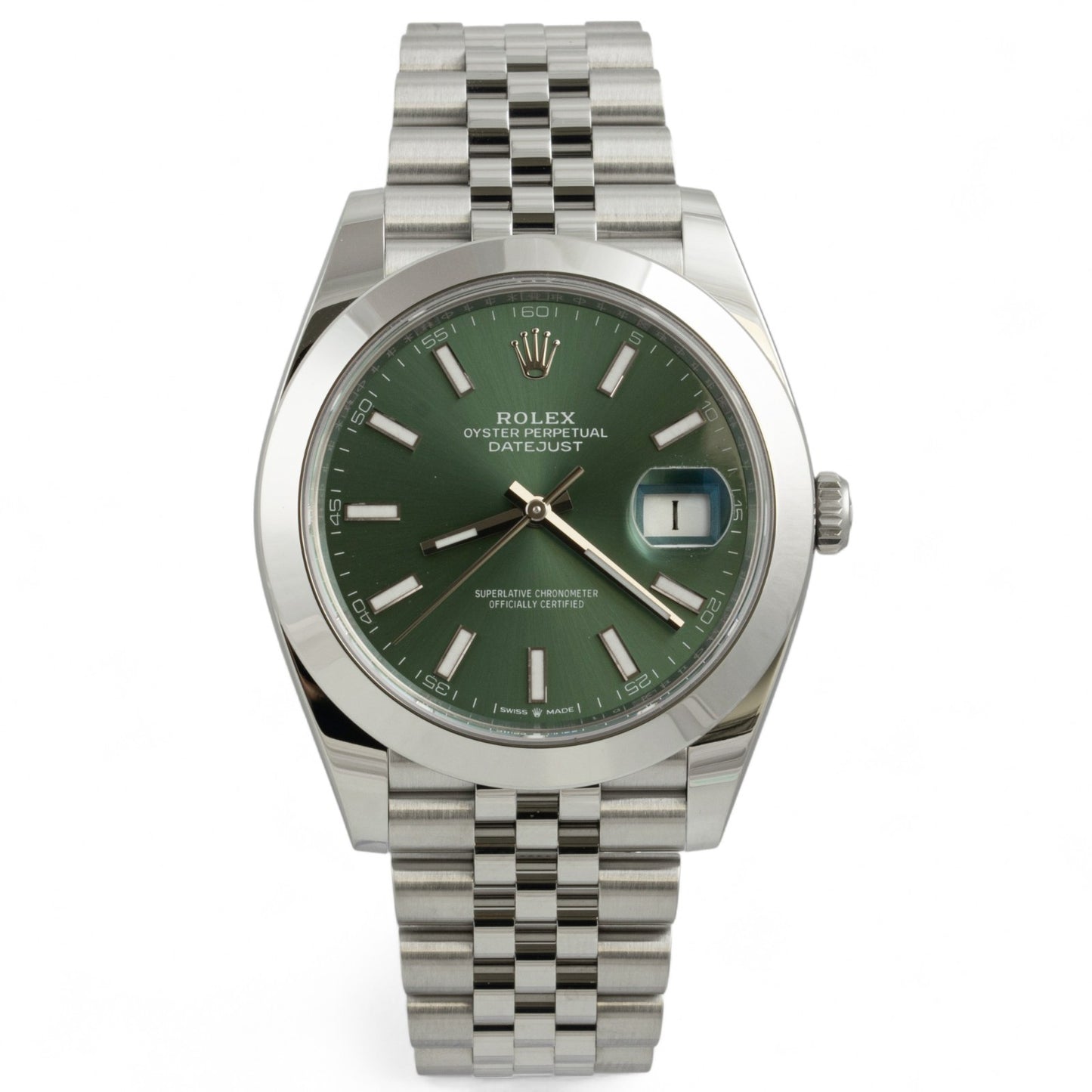 NEW 2025 Rolex DateJust 126300 41mm Stainless MINT GREEN Dial Watch BOX + PAPERS