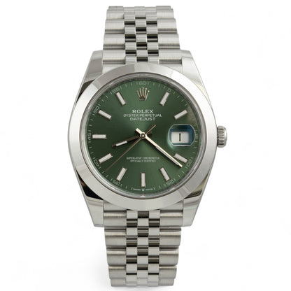 NEW 2025 Rolex DateJust 126300 41mm Stainless MINT GREEN Dial Watch BOX + PAPERS