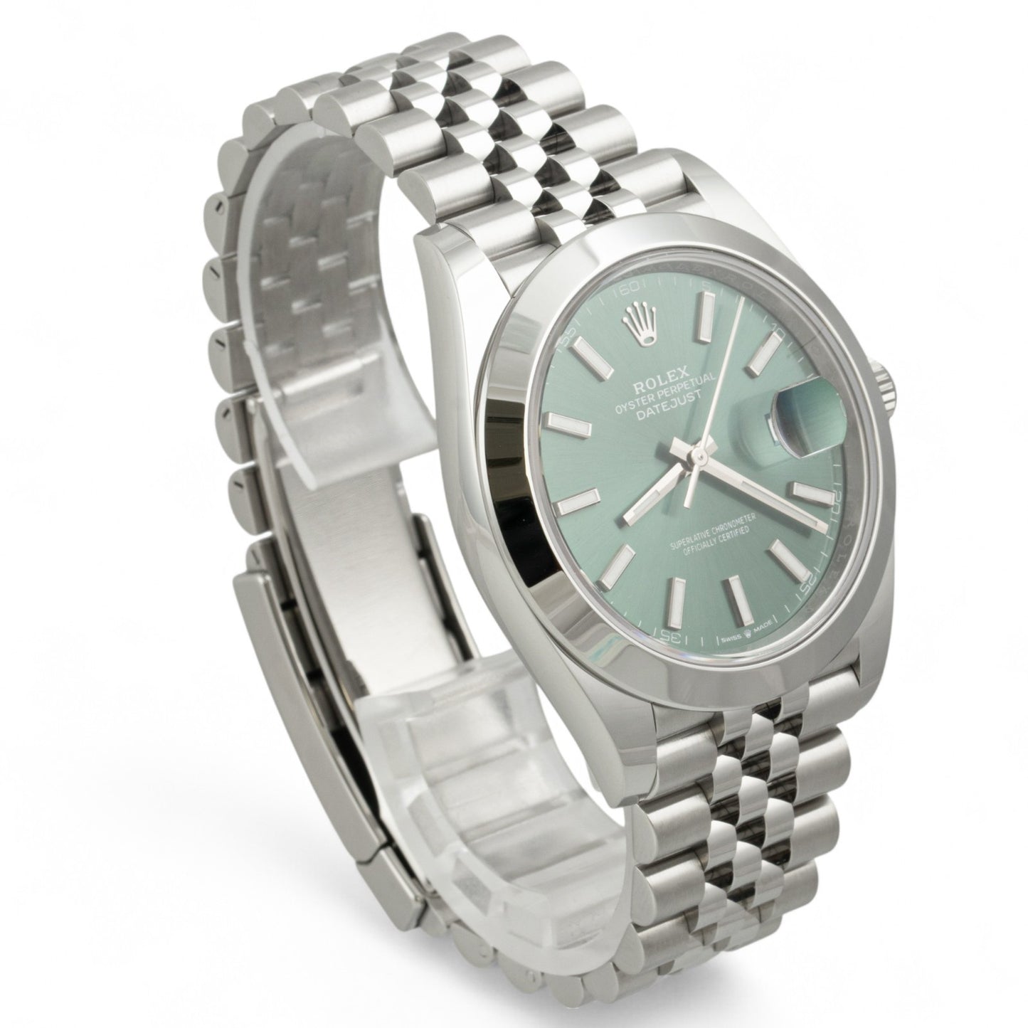 NEW 2025 Rolex DateJust 126300 41mm Stainless MINT GREEN Dial Watch BOX + PAPERS