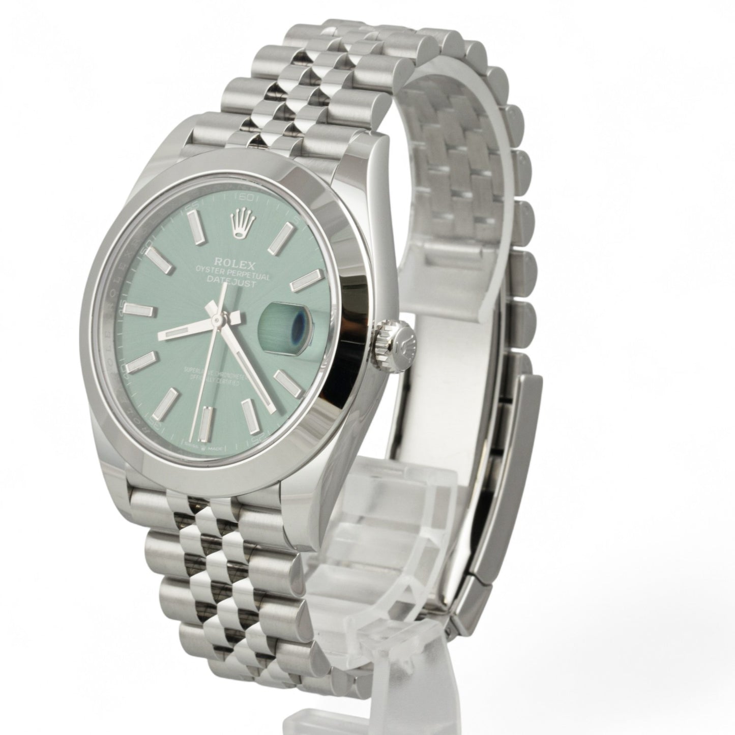 NEW 2025 Rolex DateJust 126300 41mm Stainless MINT GREEN Dial Watch BOX + PAPERS