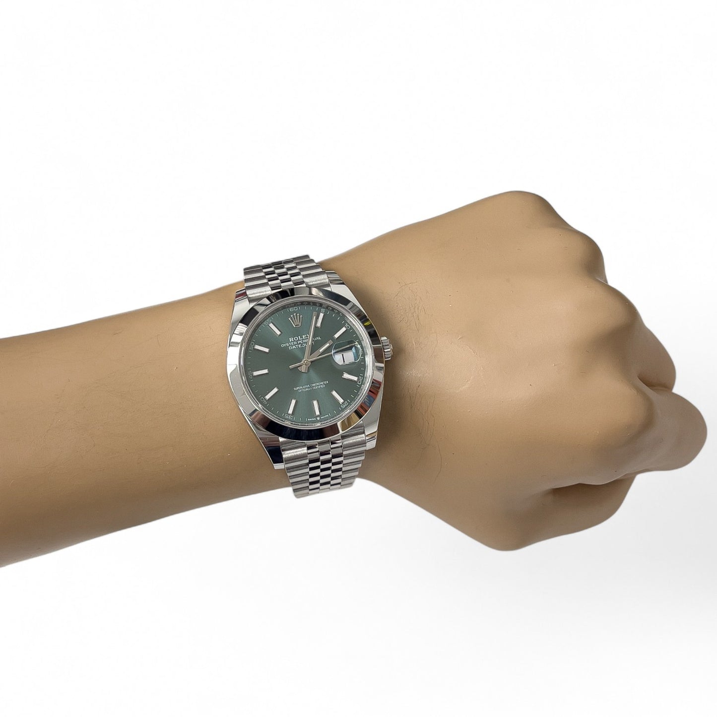 NEW 2025 Rolex DateJust 126300 41mm Stainless MINT GREEN Dial Watch BOX + PAPERS