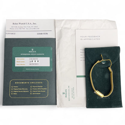 Rolex Precision 2631 /8 18k Yellow Gold Diamond Bezel Silver Dial 13.5mm Watch