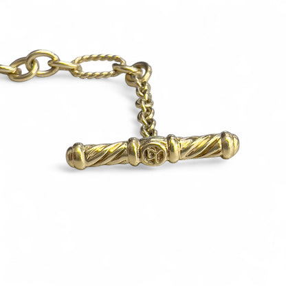 David Yurman Cable Figaro 18k Yellow Gold 6mm Link Chain Necklace 36"