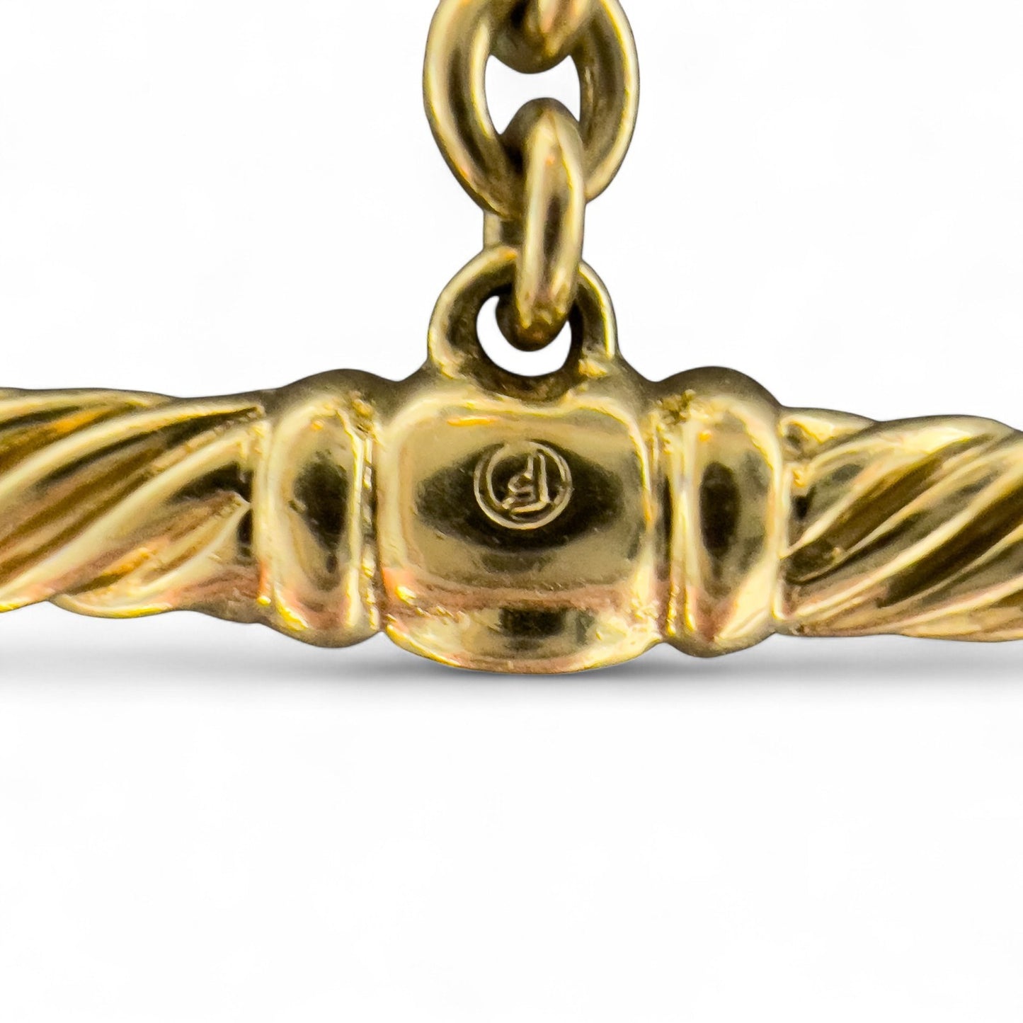 David Yurman Cable Figaro 18k Yellow Gold 6mm Link Chain Necklace 36"
