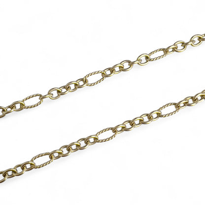 David Yurman Cable Figaro 18k Yellow Gold 6mm Link Chain Necklace 36"