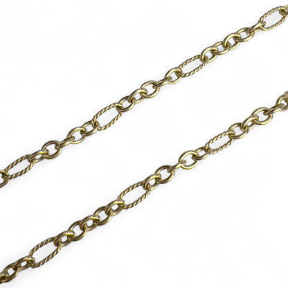 David Yurman Cable Figaro 18k Yellow Gold 6mm Link Chain Necklace 36"