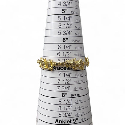 14k Yellow Gold Equestrian Double Racing Horse Head Link Bracelet 27.8g 6.75"