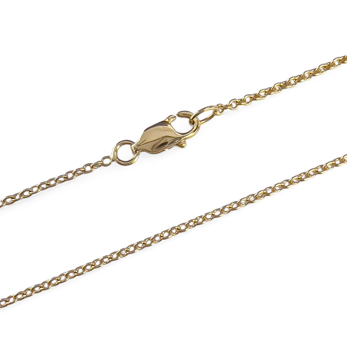 14k Yellow Gold Old Mine Diamond Bezel Set Pendant Necklace 1.20ct I-J SI 17.5"