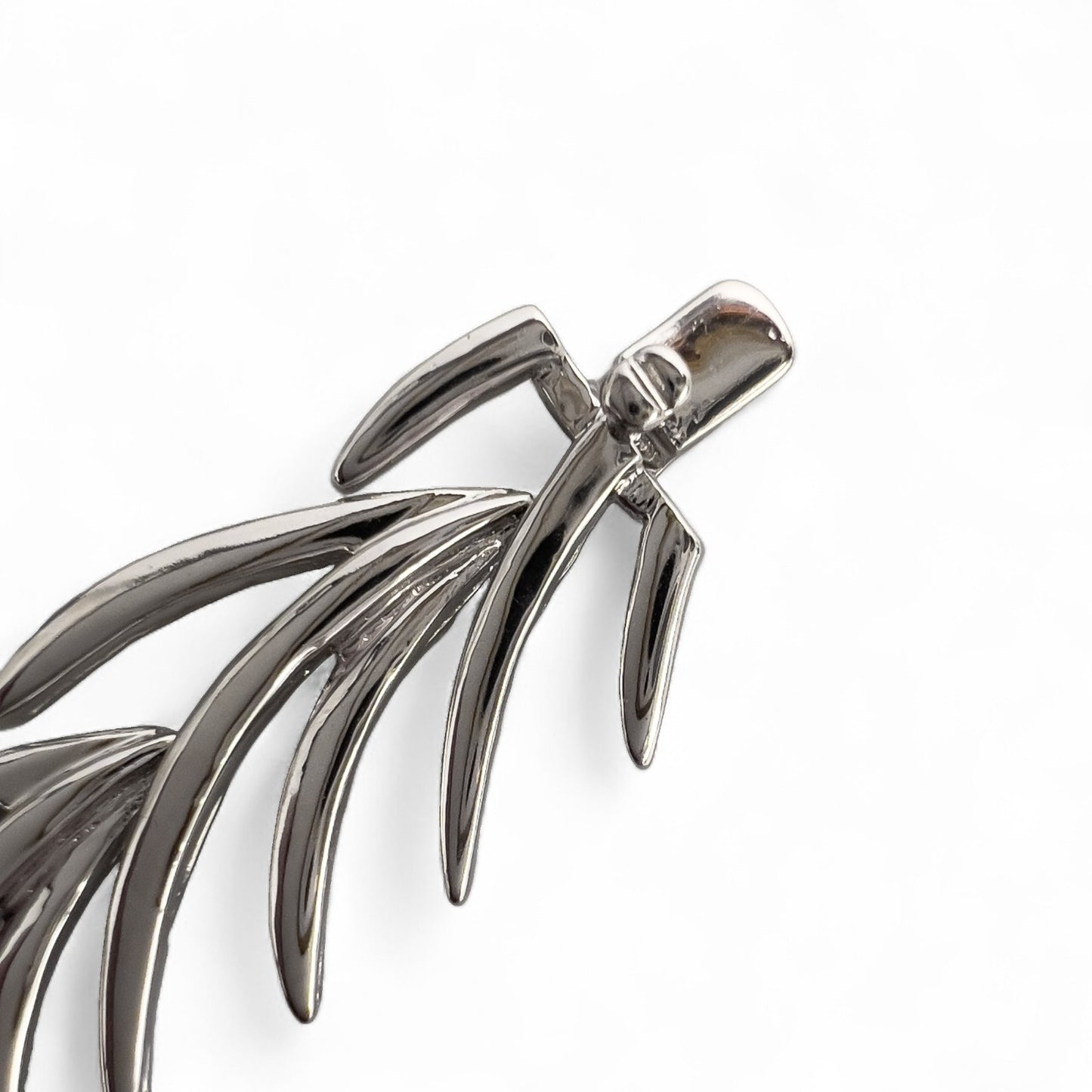 18k White Gold Diamond Palm Leaves Motif Necklace 4.50ctw G VS2-SI1 16"