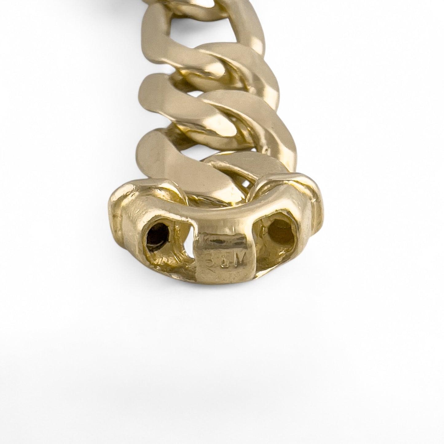 Vintage 14k Yellow Gold Figaro Link Chain Bracelet 8.25" 46.0g 11.25mm