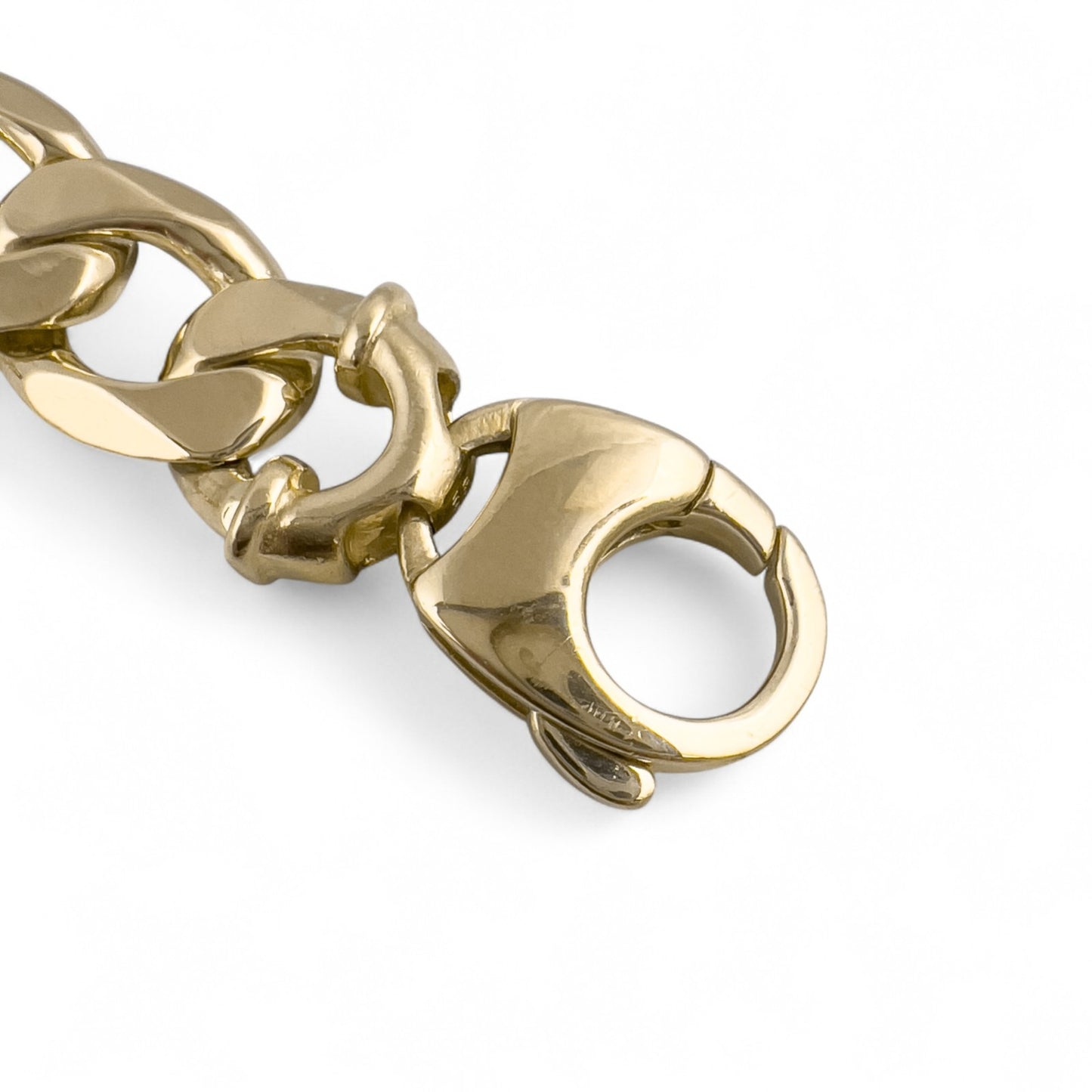 Vintage 14k Yellow Gold Figaro Link Chain Bracelet 8.25" 46.0g 11.25mm