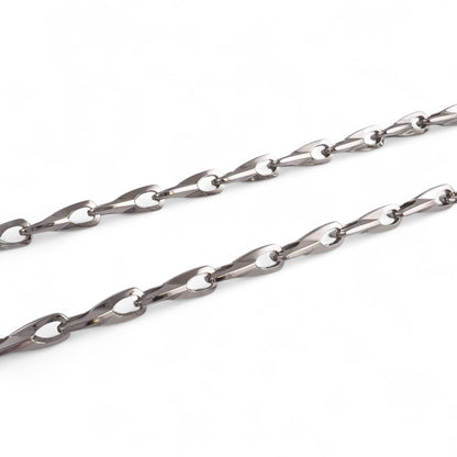 14k White Gold Fancy Designer Mariner Anchor Link Chain Necklace 25" 30.4g 5mm