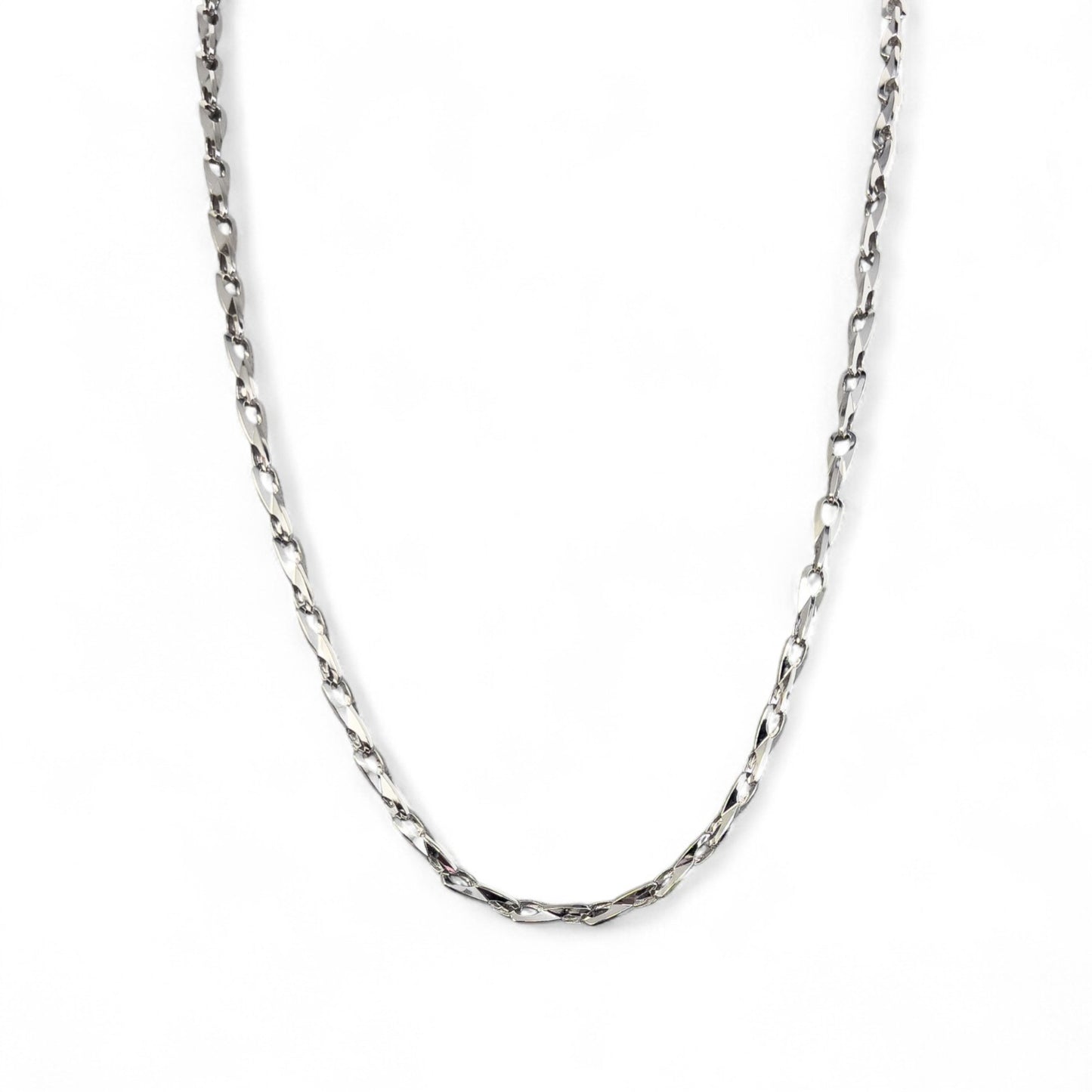 14k White Gold Fancy Designer Mariner Anchor Link Chain Necklace 25" 30.4g 5mm