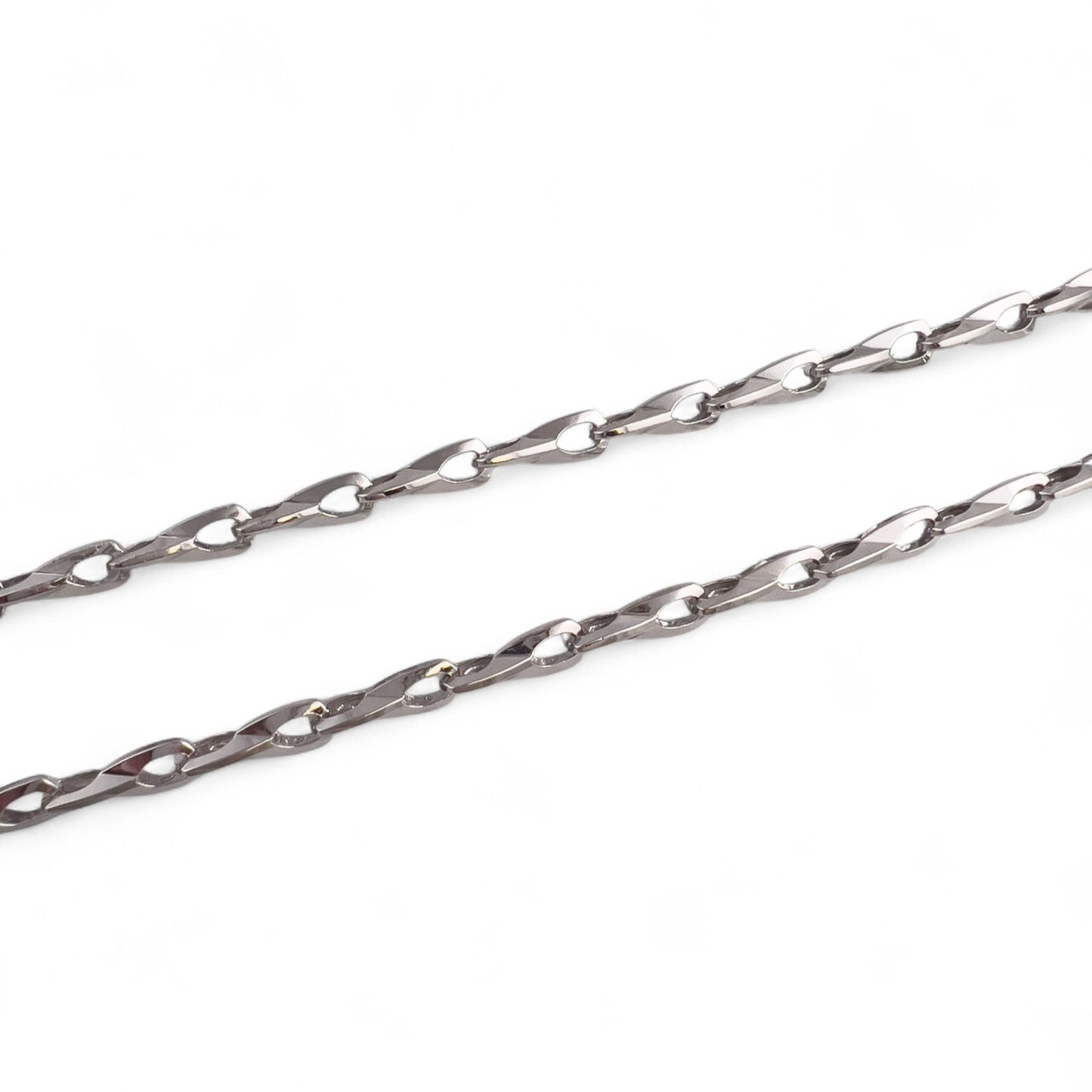 14k White Gold Fancy Designer Mariner Anchor Link Chain Necklace 25" 30.4g 5mm