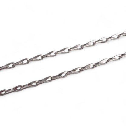 14k White Gold Fancy Designer Mariner Anchor Link Chain Necklace 25" 30.4g 5mm