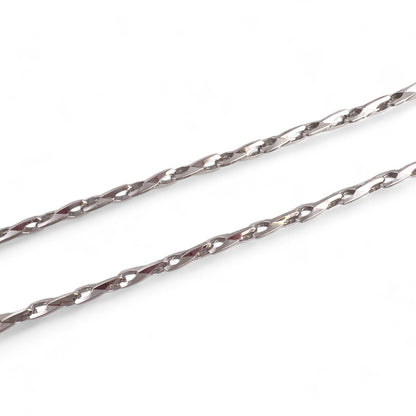 14k White Gold Fancy Designer Mariner Anchor Link Chain Necklace 25" 30.4g 5mm