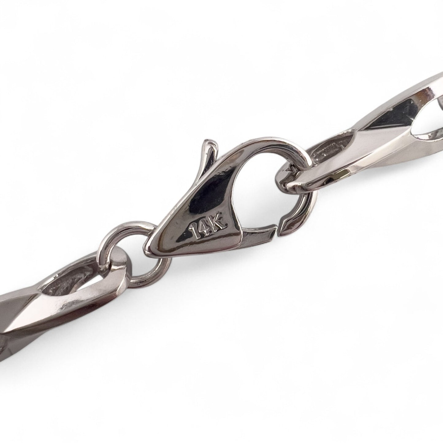 14k White Gold Fancy Designer Mariner Anchor Link Chain Necklace 25" 30.4g 5mm