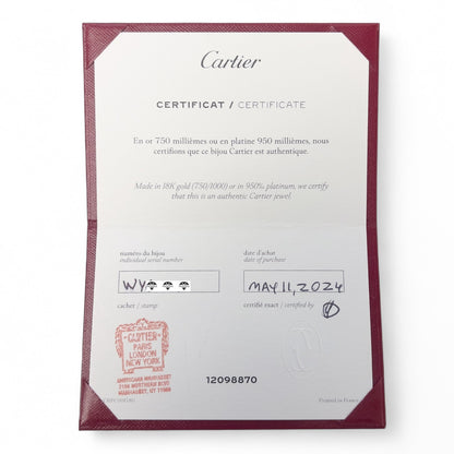Cartier Love 18k White Gold 10 Diamond Bangle Bracelet Size 17 BAG + BOX + CERT