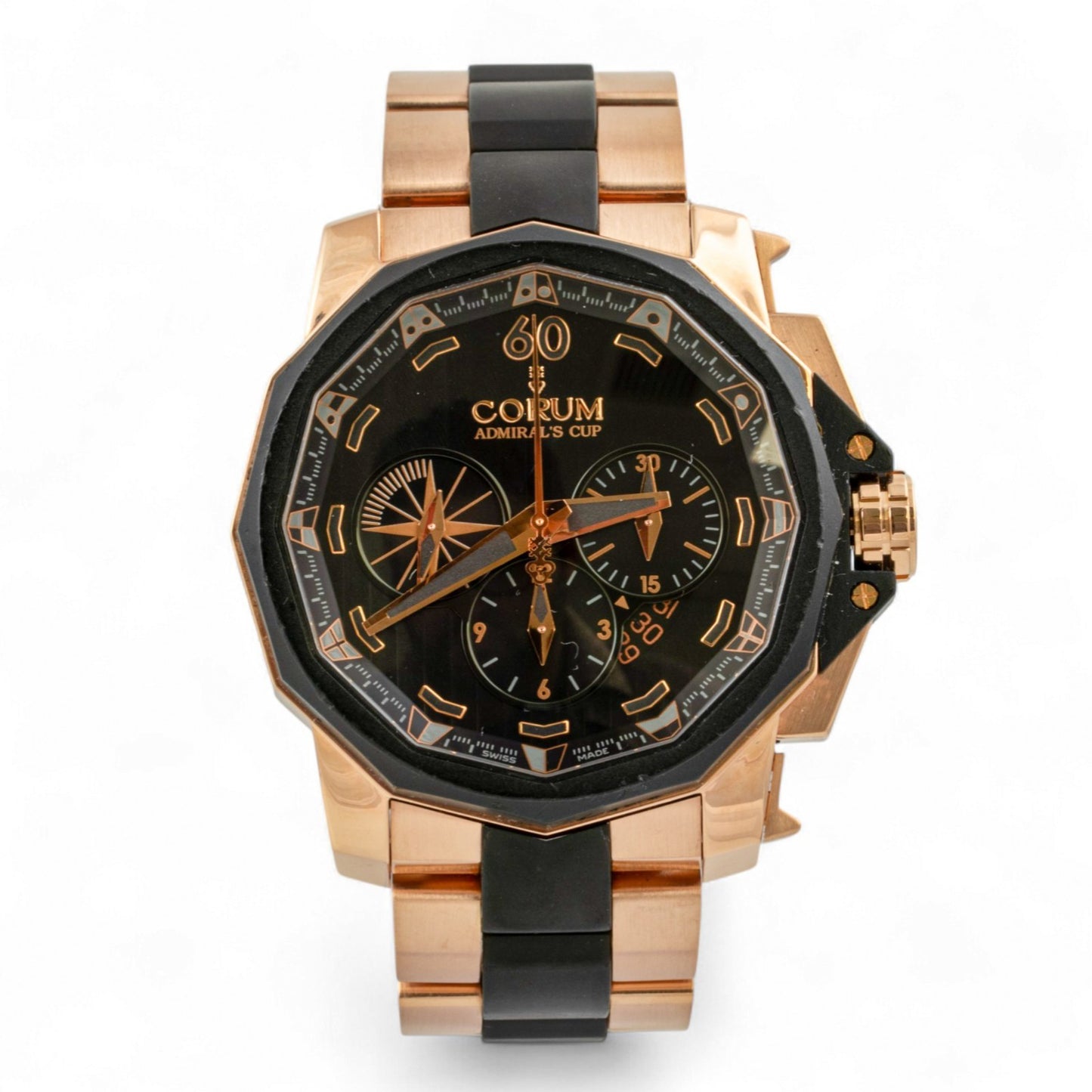 Corum Admiral's Cup Challenger 753.935.91/V791 AN12 BLACK 48mm 18K ROSE GOLD BOX