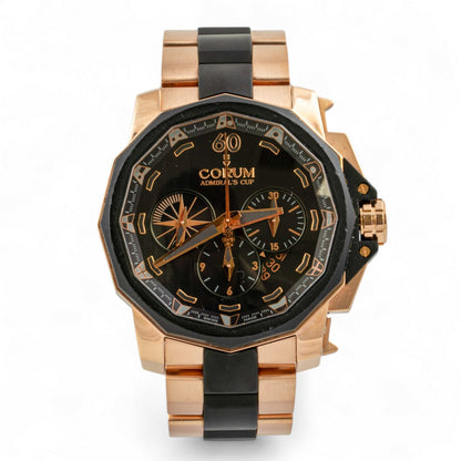 Corum Admiral's Cup Challenger 753.935.91/V791 AN12 BLACK 48mm 18K ROSE GOLD BOX