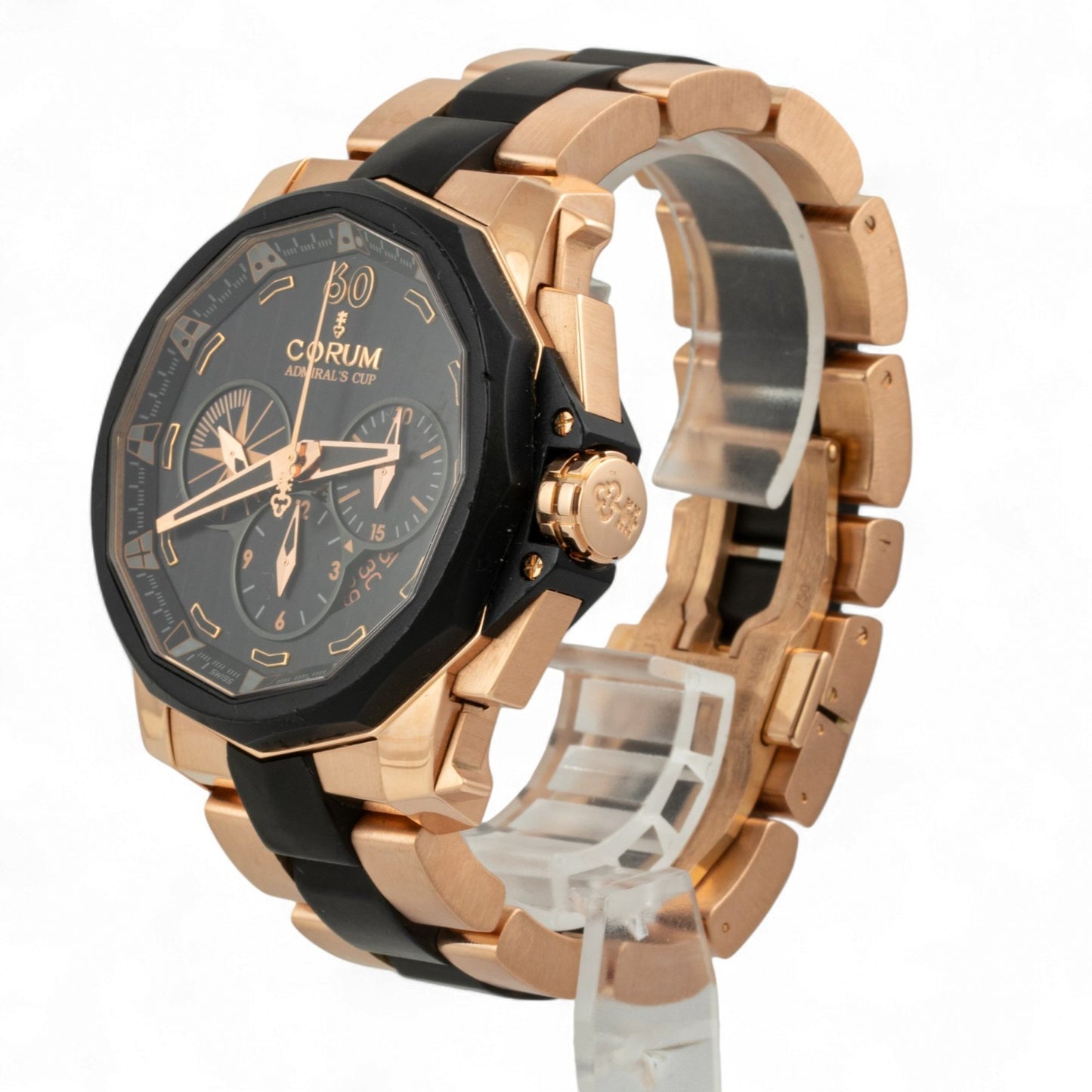 Corum Admiral's Cup Challenger 753.935.91/V791 AN12 BLACK 48mm 18K ROSE GOLD BOX