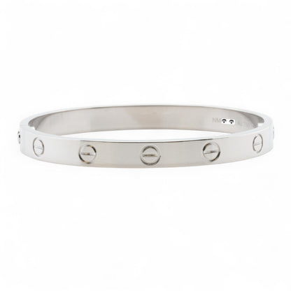 Cartier Love 18k White Gold Bangle Bracelet Size 16 2021 SCREWDRIVER BOX + CERT
