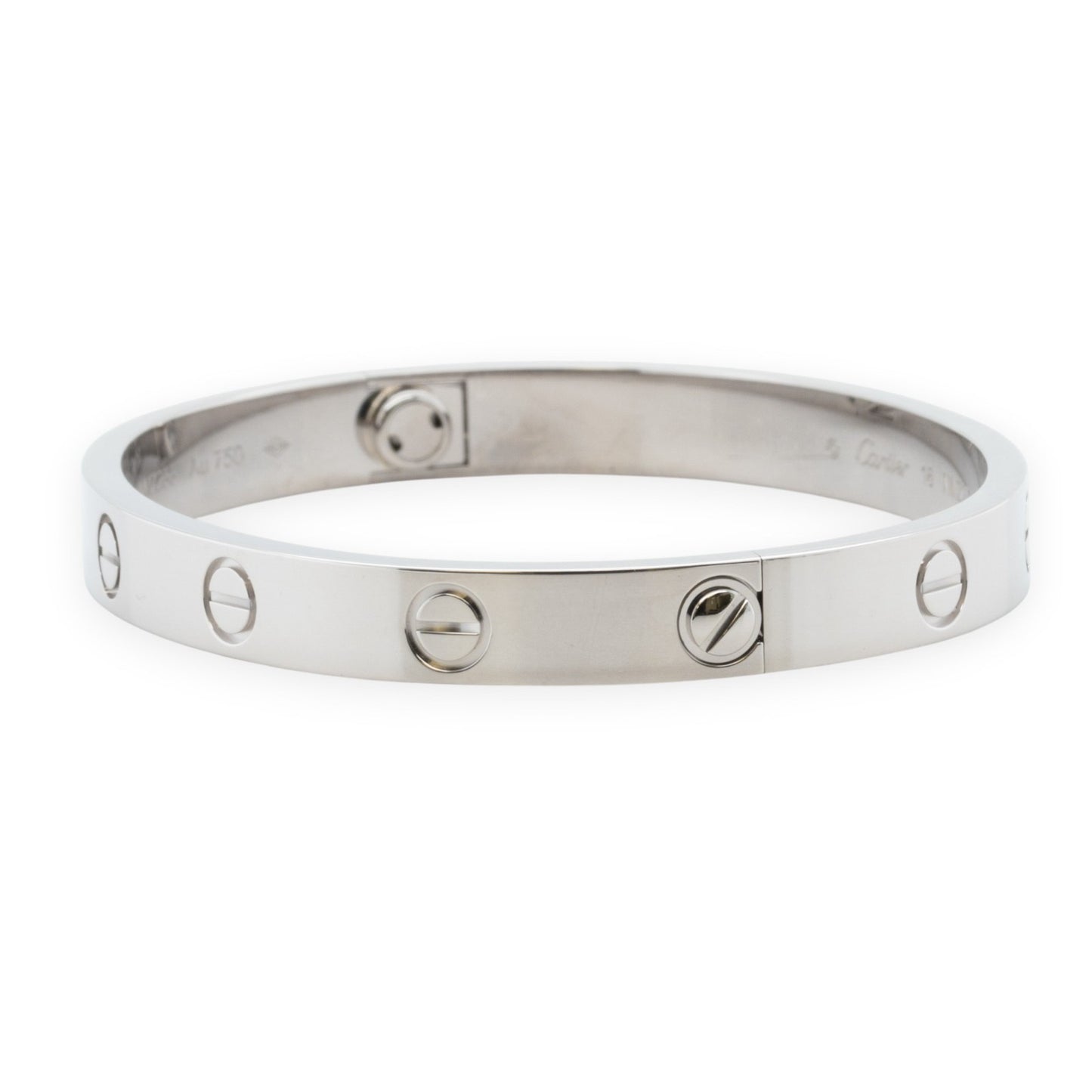 Cartier Love 18k White Gold Bangle Bracelet Size 16 2021 SCREWDRIVER BOX + CERT