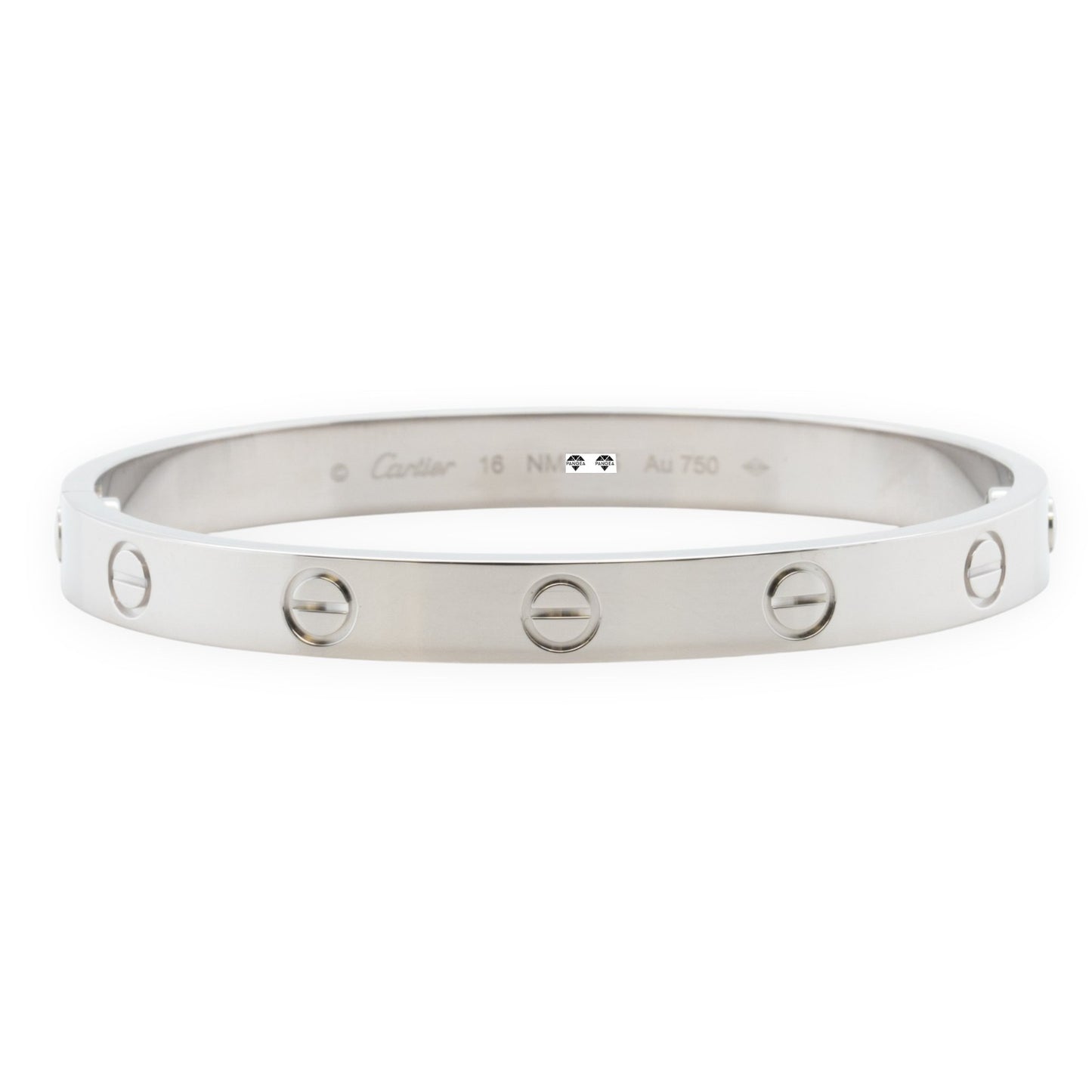 Cartier Love 18k White Gold Bangle Bracelet Size 16 2021 SCREWDRIVER BOX + CERT