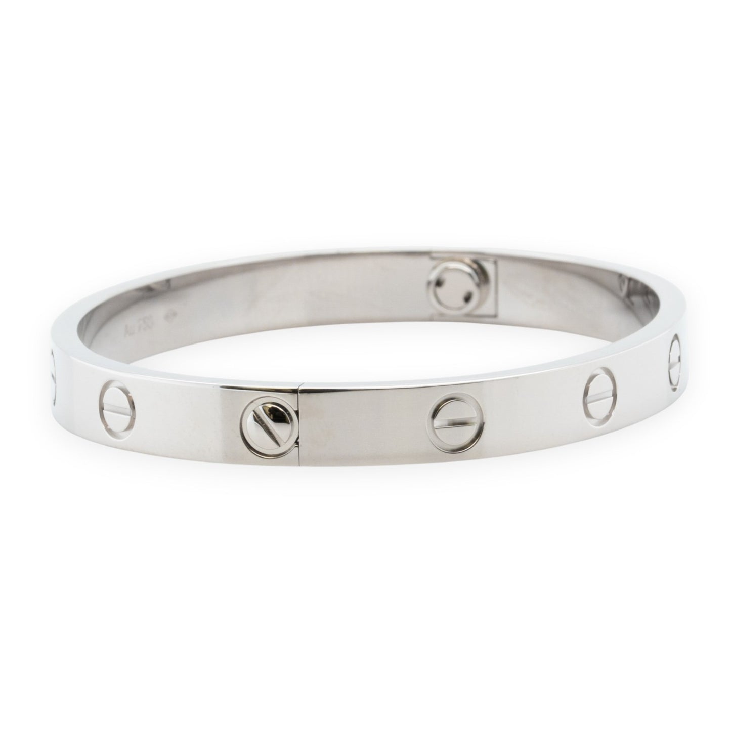 Cartier Love 18k White Gold Bangle Bracelet Size 16 2021 SCREWDRIVER BOX + CERT