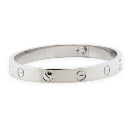 Cartier Love 18k White Gold Bangle Bracelet Size 16 2021 SCREWDRIVER BOX + CERT