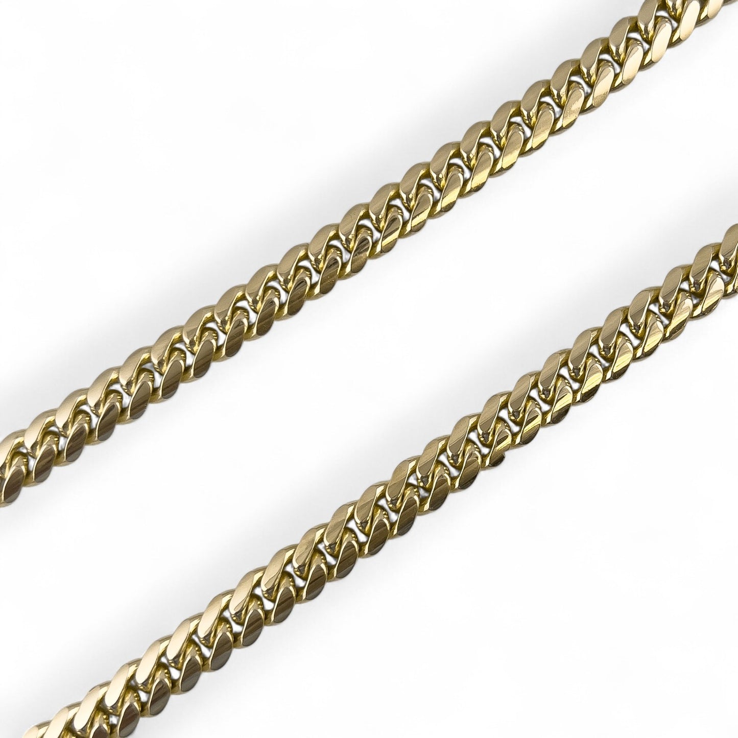 14k Yellow Gold Miami Cuban Link Chain Diamond Clasp Necklace 1.45ctw 22" 79.7g