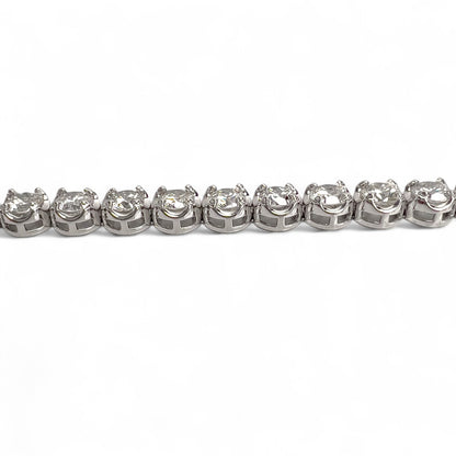 14k White Gold Diamond 4-Prong Tennis Bracelet 7.13ctw G-H SI1 12.2g 6.75"